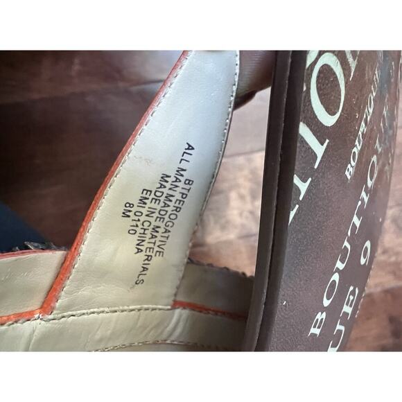 Boutique 9 Women's Embellished Thong Sandals Orange Size 8 - Picture 9 of 10